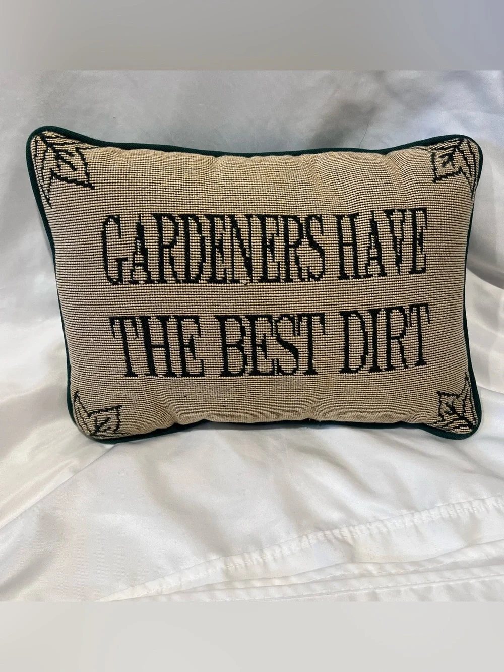 Vintage Gardeners Have the Best Dirt Woven Tapestry Lumbar Pillow